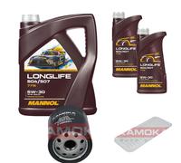 KAMOKA Controllo Set MANNOL LONGLIFE 5W-30 7L Adatto Per Toyota IQ 1.0