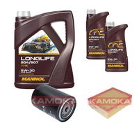 KAMOKA Controllo set MANNOL Longlife 5W-30 7L per Audi Convertibile A4 1.8 T