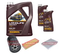 KAMOKA Controllo set MANNOL Longlife 5W-30 7L per Seat Cordoba Vario 1.9 TDi