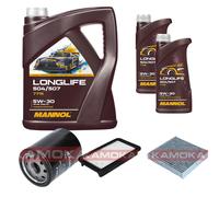 Kamoka Controllo Set mannol Longlife 5W-30 7L per Suzuki SX4 1.6 Vvt 4x4