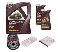 KAMOKA Controllo Set MANNOL LONGLIFE 5W-30 7L Per Toyota Yaris Verso 1.3 1.5