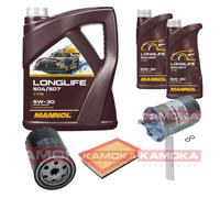 KAMOKA Controllo set MANNOL Longlife 5W-30 7L per VW Sharan 1.9 TDI Seat