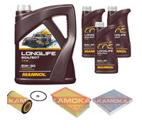 KAMOKA Controllo Set MANNOL LONGLIFE 5W-30 8L Per VW Passat Variant 2.0 TDI