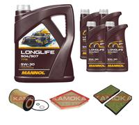 KAMOKA Controllo Set MANNOL LONGLIFE 5W-30 9L Per BMW 6 Serie Cabriolet 650i