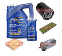 Kamoka Controllo Set mannol Special Combinato Plus 10W-30 6L per Audi A4 1.9