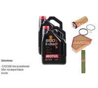 KAMOKA Controllo Set Motul 8100 X-Clean+ 5W30 10L Per BMW 3er Touring 325d