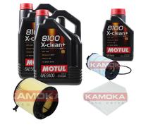 KAMOKA Controllo Set Motul 8100 X-CLEAN+ 5W30 11L Per Audi A5 S5 Quattro