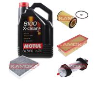 KAMOKA Controllo Set Motul 8100 X-CLEAN+ 5W30 5L Per Audi Q5 2.0 TDI Quattro