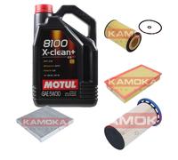 KAMOKA Controllo Set Motul 8100 X-CLEAN+ 5W30 5L Per VW Passat Variant 2.0
