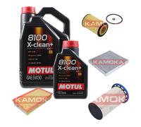 KAMOKA Controllo Set Motul 8100 X-Clean+ 5W30 6L Per VW Passat Variant 2.0