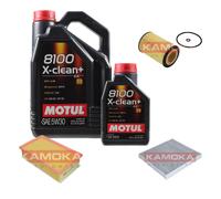 KAMOKA Controllo Set Motul 8100 X-Clean+ 5W30 6L Per VW Passat Variant 2.0