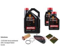 KAMOKA Controllo Set Motul 8100 X-Clean+ 5W30 7L Per BMW 5 Serie 525D 535D 530D