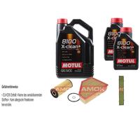 KAMOKA Controllo Set Motul 8100 X-CLEAN+ 5W30 7L Per BMW X1 xDrive18d