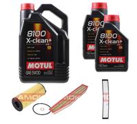 KAMOKA Controllo Set Motul 8100 X-Clean+ 5W30 7L Per BMW X3 2.0D XDRIVE18D