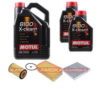 KAMOKA Controllo Set Motul 8100 X-Clean+ 5W30 7L Per VW Passat Variant 2.0