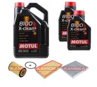 KAMOKA Controllo Set Motul 8100 X-Clean+ 5W30 7L Per VW Passat Variant 2.0
