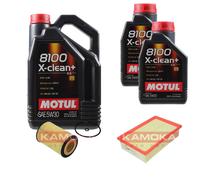 KAMOKA Controllo Set Motul 8100 X-Clean+ 5W30 7L Per VW Passat Variant 2.0