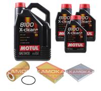 KAMOKA Controllo Set Motul 8100 X-CLEAN+ 5W30 8L Per Seat Leon ST 1.8 TSI