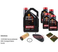 KAMOKA Controllo Set Motul 8100 X-Clean+ 5W30 9L Per BMW 5 Serie Touring 520d