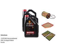 Kamoka Controllo Set Motul 8100 x-Pulire + 5W30 10L per BMW Serie 6er Cabriolet