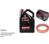Kamoka Controllo Set Motul 8100 x-Pulire + 5W30 5L per VW Golf III 1.6 1.4