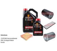 Kamoka Controllo Set Motul 8100 x-Pulire + 5W30 6L per Audi A4 Avant 1.8 Core T