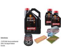 Kamoka Controllo Set Motul 8100 x-Pulire + 5W30 7L per Seduta Cordoba Vario