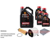 Kamoka Controllo Set Motul 8100 x-Pulire + 5W30 9L per Audi Q5 3.0 Tdi di