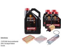 Kamoka Controllo Set Motul 8100 x-Pulire + 5W30 9L per VW Vans V
