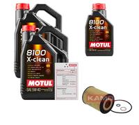 KAMOKA Filtro Olio 11 L MOTUL 8100 X-CLEAN 5W-40 Per BMW X5 E70 4.8i xDrive
