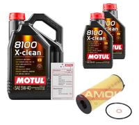 Kamoka Filtro Olio 7 L Motul 8100 x-Pulire 5W-40 per BMW X1 E84 xDrive18d