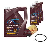 KAMOKA Filtro Olio 8L MANNOL Ceramic 5W-40 Adatto Per Opel Zafira A