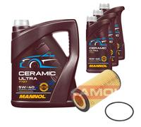 KAMOKA Filtro Olio 8L MANNOL Ceramic 5W-40 Per Volvo V70 II 2.4 D5 XC70