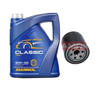 Kamoka Filtro Olio mannol Classic 10W-40 5L per Rover 200 Cabriolet 216