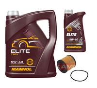 Kamoka Filtro Olio mannol Elite 5W-40 6L per VW Golf V 1.4 TSI 1.6 FSI