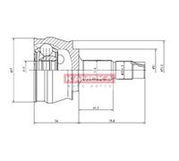 KAMOKA Giunto Anteriore Per Fiat Punto 188_ Lancia Ypsilon