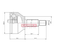 KAMOKA Giunto Anteriore Per Ford Mondeo III Turnier BWY