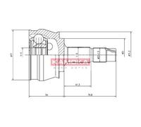 KAMOKA Giunto Anteriore Per Opel Corsa D S07 Fiat Grande