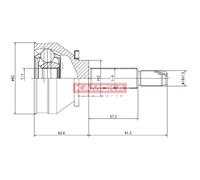 KAMOKA Giunto Giunti Anello Anello Di Trasmissione Radiale Per