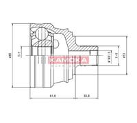 KAMOKA Giunto Kit Giunti Albero Motore Lato Ruota Adatto A per Audi 80 8C B4