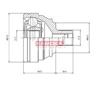 6738 KAMOKA Kit giunti, Semiasse per VW