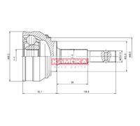 KAMOKA Kit Giunto Albero Trasmissione Anteriore per Nissan Almera I Hatchback
