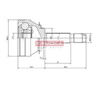 Originale KAMOKA Kit Giunto Albero Motore 7002 per Autobianchi Fiat Yugo Zastava