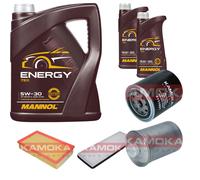 KAMOKA MANNOL Controllo Set 7 L Olio 5W-30 per Audi 80 Avant 2.6 quattro
