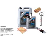 KAMOKA Pacchetto Di Ispezione Liqui Moly Top Tec 4600 5W-30 6L per BMW Serie 3