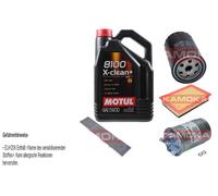KAMOKA Pacchetto Revisione Motul 8100 X-pulire+ 5W30 5L per VW Sharan 1.9 TDI