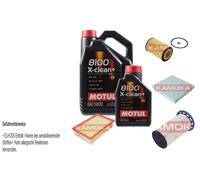 KAMOKA Pacchetto Revisione Motul 8100 X-pulire+ 5W30 6L per VW Passat Variant