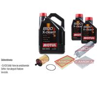 KAMOKA Pacchetto Revisione Motul 8100 X-pulire+ 5W30 7L per VW Bus V Vans