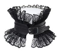 KAMONDA Collare Finto, Collana Girocollo in Pizzo Arruffato Lolita in Ecopelle Gotica retrò da Donna