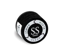 KAMUI Punta per stecca da biliardo laminata nera trasparente - 1 pezzo (super morbida, 13 mm)